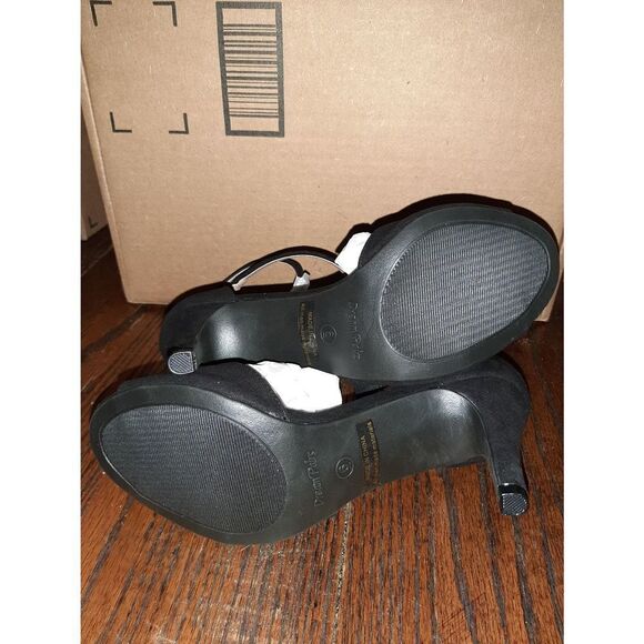 New Size 6 Black Dream Pairs Nile Open Toe High Heel Sandals - Picture 9 of 9
